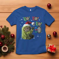 Funny Cat Throwing Dart Ho Ho Ho T Shirt Christmas Gift For Dart Player - Wonder Print Shop