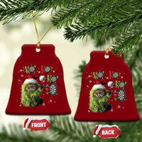 Funny Cat Throwing Dart Ho Ho Ho Ceramic Ornament Christmas Gift For Dart Player - Wonder Print Shop