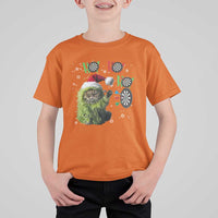 Funny Cat Throwing Dart Ho Ho Ho T Shirt For Kid Christmas Gift For Dart Player - Wonder Print Shop