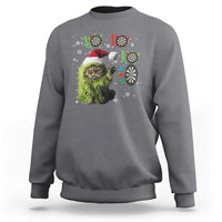 Funny Cat Throwing Dart Ho Ho Ho Sweatshirt Christmas Gift For Dart Player - Wonder Print Shop