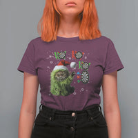 Funny Cat Throwing Dart Ho Ho Ho T Shirt For Women Christmas Gift For Dart Player - Wonder Print Shop