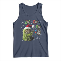 Funny Cat Throwing Dart Ho Ho Ho Tank Top Christmas Gift For Dart Player - Wonder Print Shop