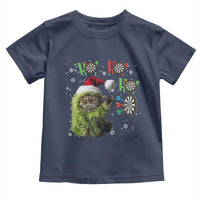 Funny Cat Throwing Dart Ho Ho Ho Toddler T Shirt Christmas Gift For Dart Player - Wonder Print Shop