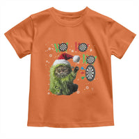 Funny Cat Throwing Dart Ho Ho Ho Toddler T Shirt Christmas Gift For Dart Player - Wonder Print Shop