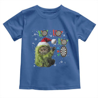 Funny Cat Throwing Dart Ho Ho Ho Toddler T Shirt Christmas Gift For Dart Player - Wonder Print Shop