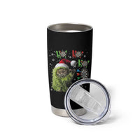 Funny Cat Throwing Dart Ho Ho Ho Tumbler Cup Christmas Gift For Dart Player - Wonder Print Shop