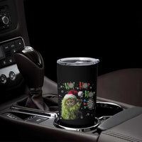 Funny Cat Throwing Dart Ho Ho Ho Tumbler Cup Christmas Gift For Dart Player - Wonder Print Shop