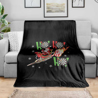 Christmas Dart Game Throw Blanket Funny Ho Ho Ho Dart Player Holiday Gift - Wonder Print Shop