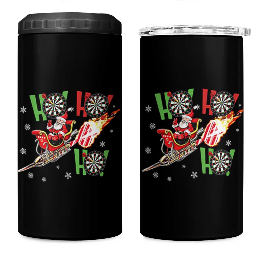 Christmas Dart Game 4 in 1 Can Cooler Tumbler Funny Ho Ho Ho Dart Player Holiday Gift - Wonder Print Shop