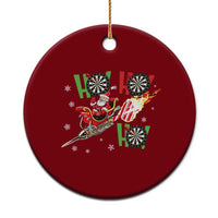 Christmas Dart Game Ceramic Ornament Funny Ho Ho Ho Dart Player Holiday Gift - Wonder Print Shop