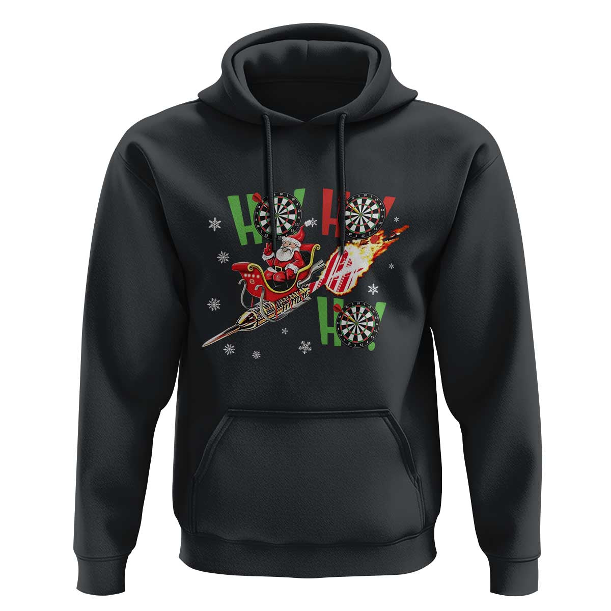 Christmas Dart Game Hoodie Funny Ho Ho Ho Dart Player Holiday Gift - Wonder Print Shop