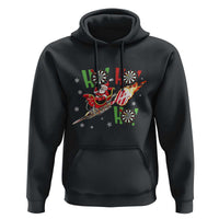 Christmas Dart Game Hoodie Funny Ho Ho Ho Dart Player Holiday Gift - Wonder Print Shop