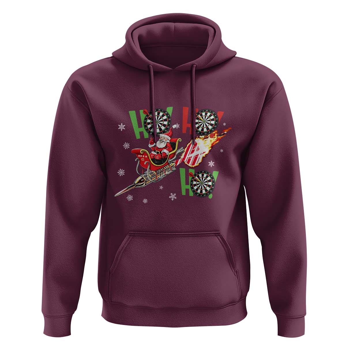 Christmas Dart Game Hoodie Funny Ho Ho Ho Dart Player Holiday Gift - Wonder Print Shop