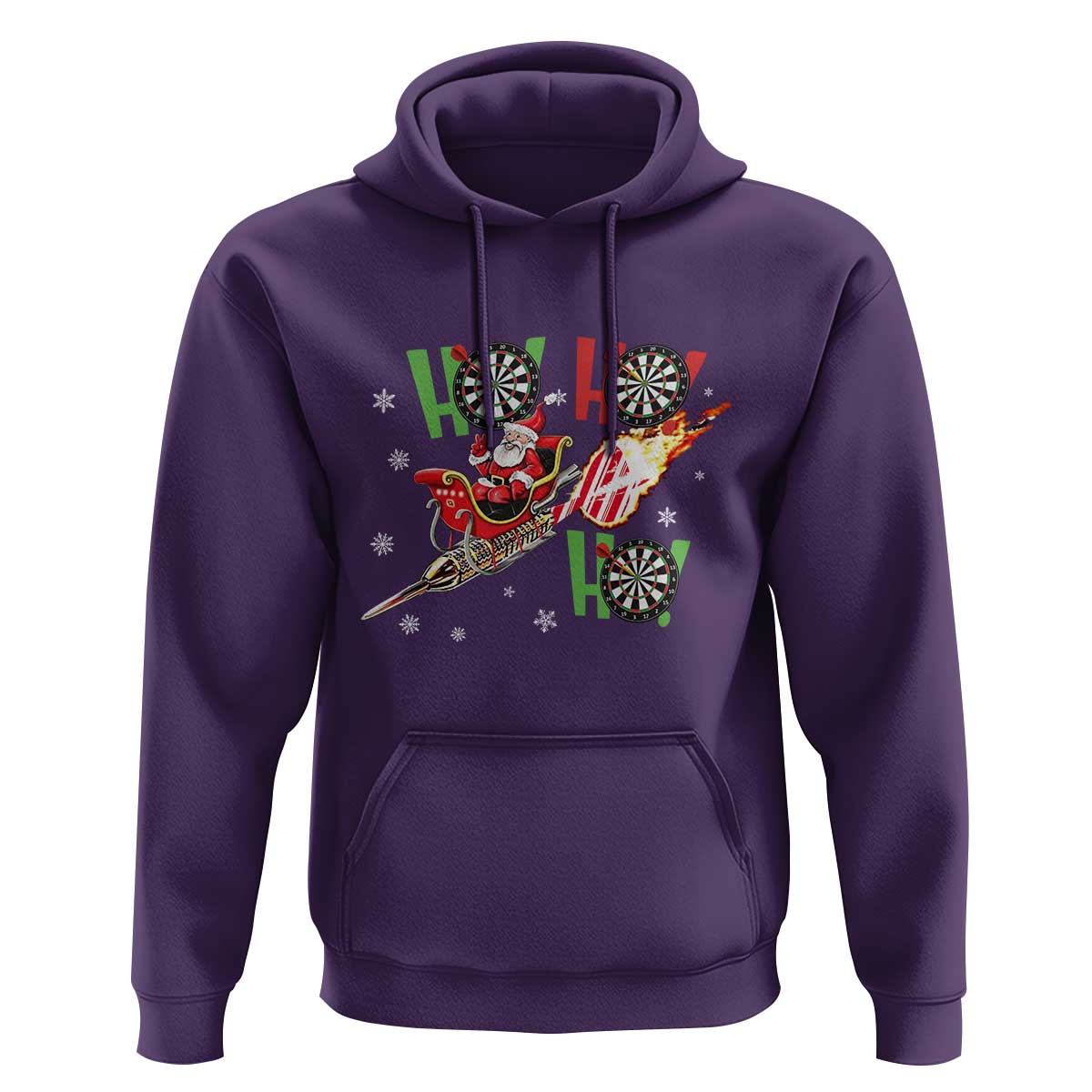 Christmas Dart Game Hoodie Funny Ho Ho Ho Dart Player Holiday Gift - Wonder Print Shop