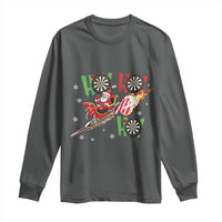 Christmas Dart Game Long Sleeve Shirt Funny Ho Ho Ho Dart Player Holiday Gift - Wonder Print Shop