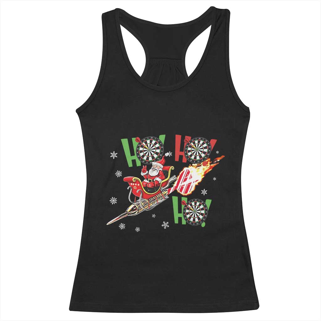 Christmas Dart Game Racerback Tank Top Funny Ho Ho Ho Dart Player Holiday Gift - Wonder Print Shop