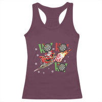 Christmas Dart Game Racerback Tank Top Funny Ho Ho Ho Dart Player Holiday Gift - Wonder Print Shop