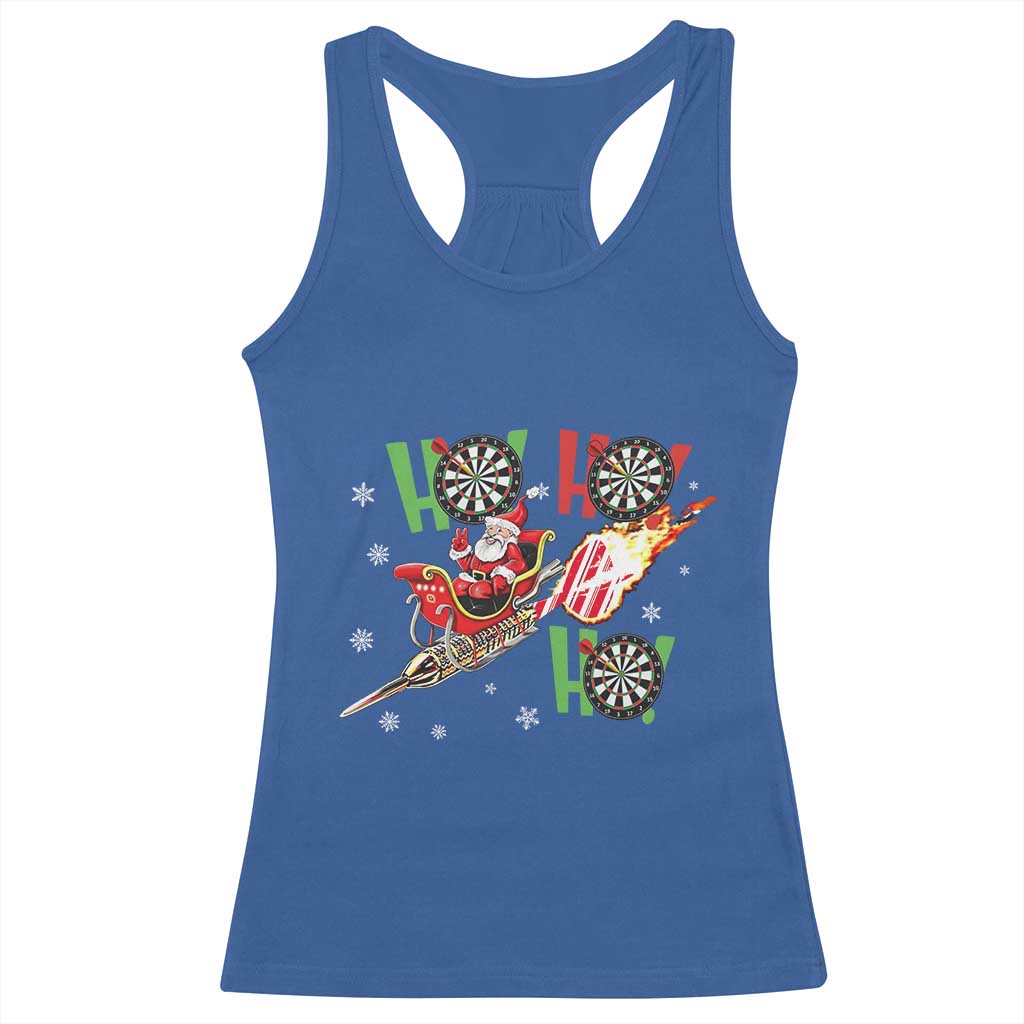 Christmas Dart Game Racerback Tank Top Funny Ho Ho Ho Dart Player Holiday Gift - Wonder Print Shop