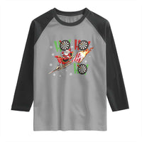 Christmas Dart Game Raglan Shirt Funny Ho Ho Ho Dart Player Holiday Gift - Wonder Print Shop