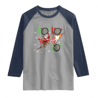 Christmas Dart Game Raglan Shirt Funny Ho Ho Ho Dart Player Holiday Gift - Wonder Print Shop