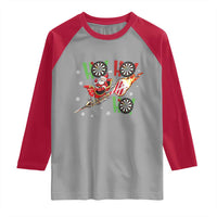 Christmas Dart Game Raglan Shirt Funny Ho Ho Ho Dart Player Holiday Gift - Wonder Print Shop