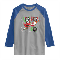 Christmas Dart Game Raglan Shirt Funny Ho Ho Ho Dart Player Holiday Gift - Wonder Print Shop