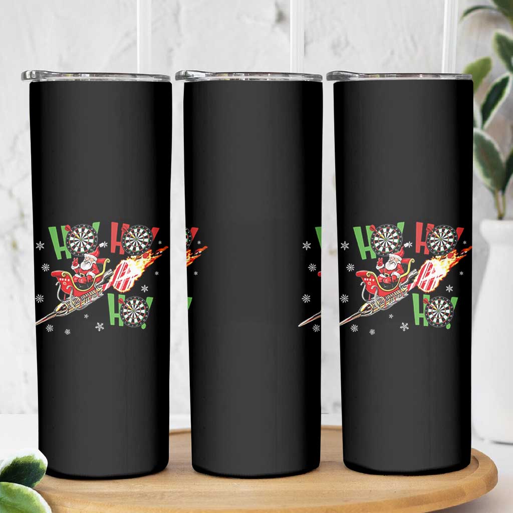 Christmas Dart Game Skinny Tumbler Funny Ho Ho Ho Dart Player Holiday Gift - Wonder Print Shop