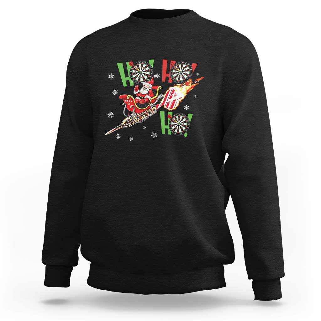 Christmas Dart Game Sweatshirt Funny Ho Ho Ho Dart Player Holiday Gift - Wonder Print Shop