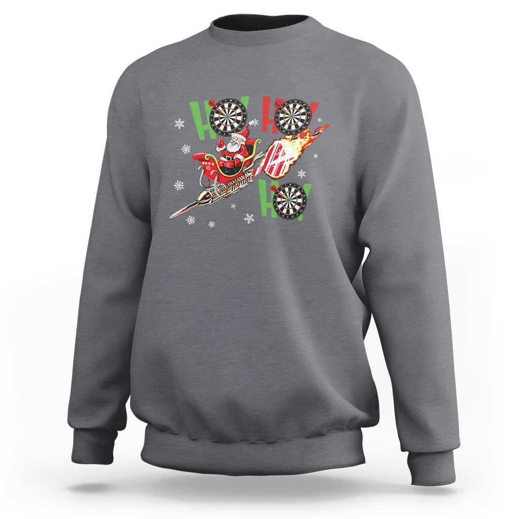 Christmas Dart Game Sweatshirt Funny Ho Ho Ho Dart Player Holiday Gift - Wonder Print Shop
