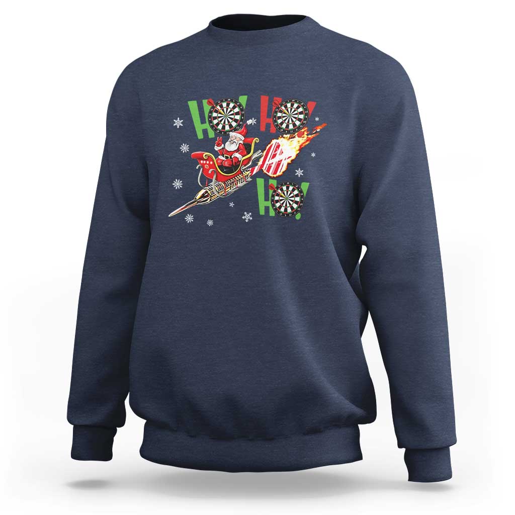 Christmas Dart Game Sweatshirt Funny Ho Ho Ho Dart Player Holiday Gift - Wonder Print Shop