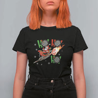 Christmas Dart Game T Shirt For Women Funny Ho Ho Ho Dart Player Holiday Gift - Wonder Print Shop