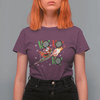 Christmas Dart Game T Shirt For Women Funny Ho Ho Ho Dart Player Holiday Gift - Wonder Print Shop