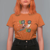 Christmas Dart Game T Shirt For Women Funny Ho Ho Ho Dart Player Holiday Gift - Wonder Print Shop