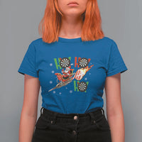 Christmas Dart Game T Shirt For Women Funny Ho Ho Ho Dart Player Holiday Gift - Wonder Print Shop