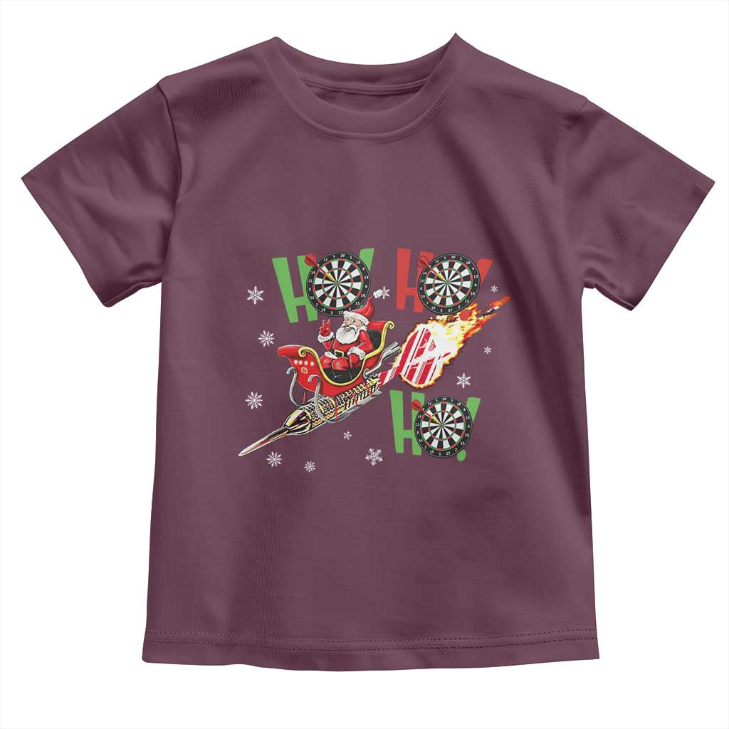 Christmas Dart Game Toddler T Shirt Funny Ho Ho Ho Dart Player Holiday Gift - Wonder Print Shop
