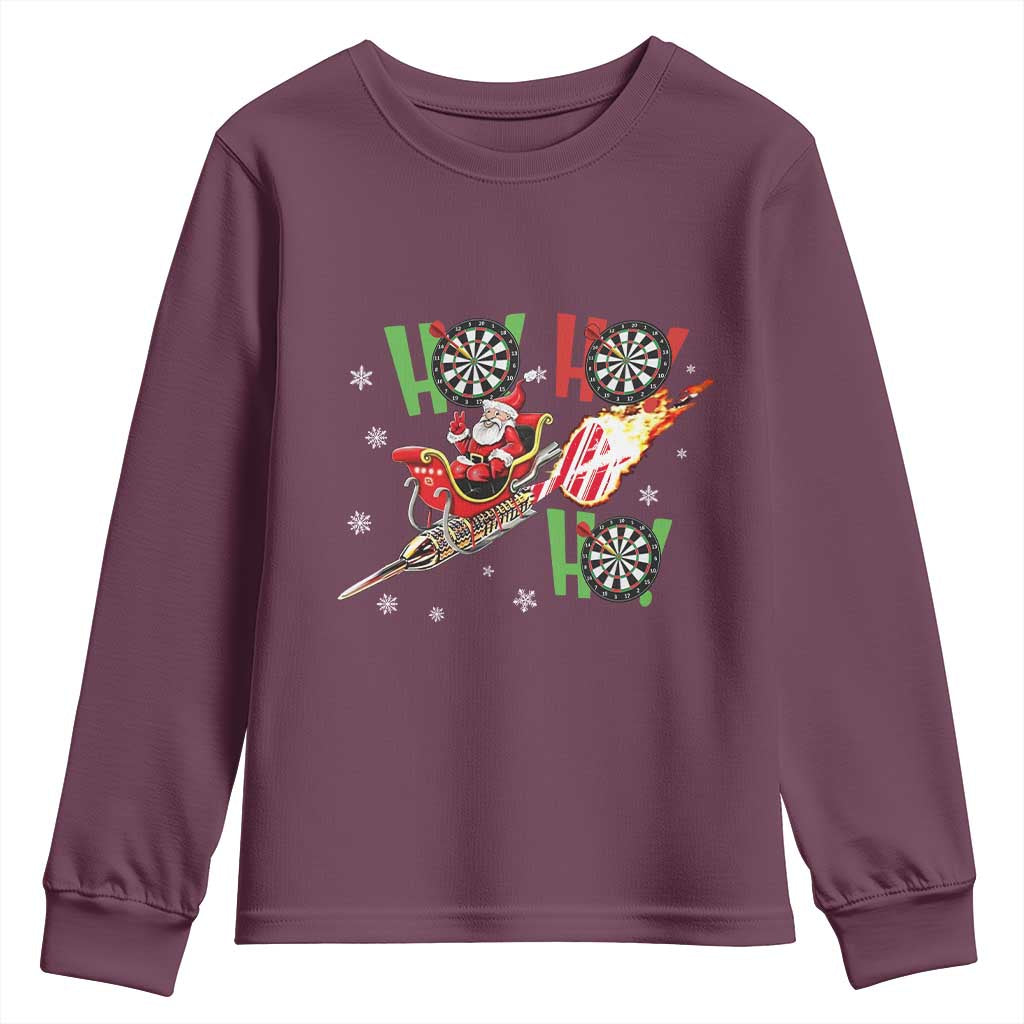 Christmas Dart Game Youth Sweatshirt Funny Ho Ho Ho Dart Player Holiday Gift - Wonder Print Shop