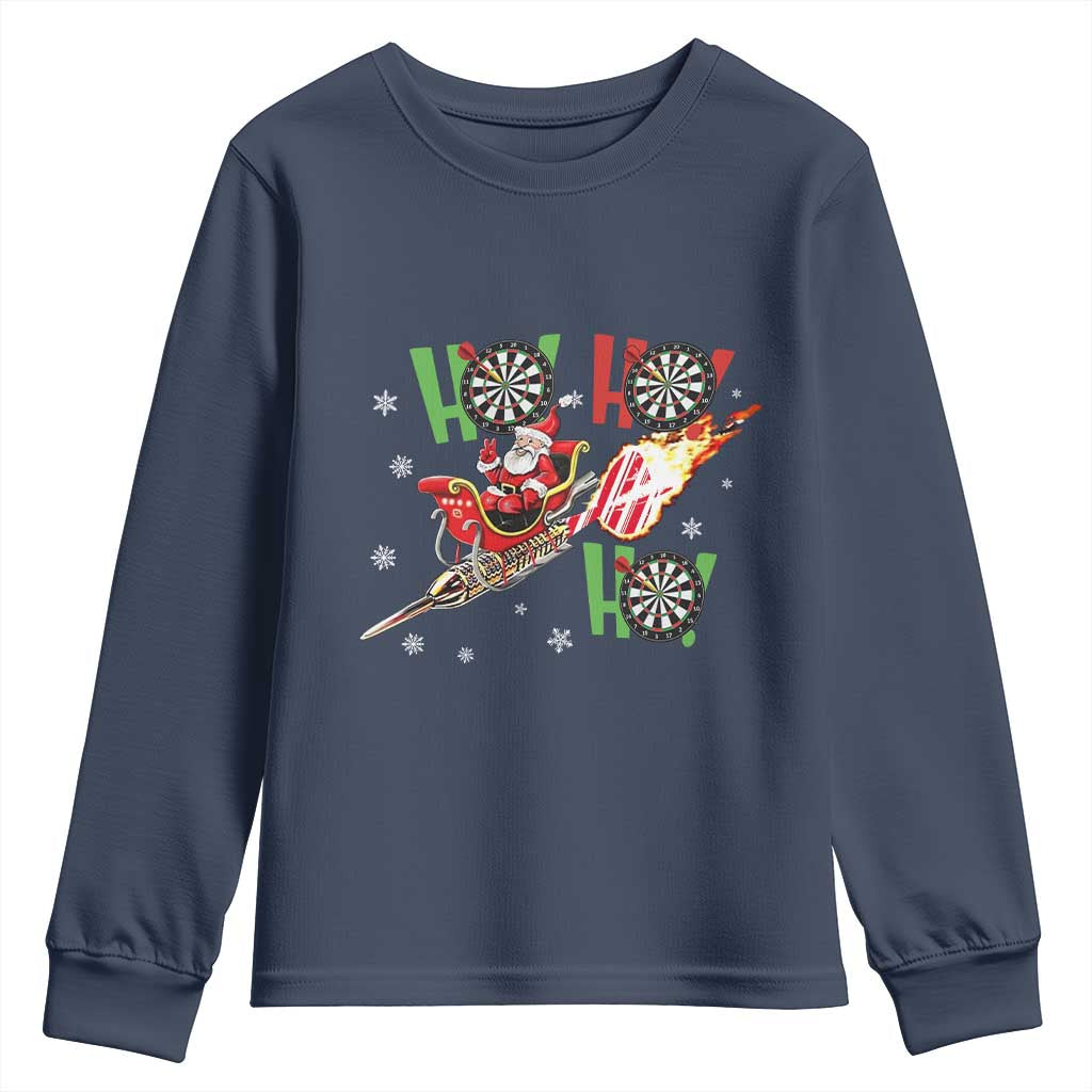 Christmas Dart Game Youth Sweatshirt Funny Ho Ho Ho Dart Player Holiday Gift - Wonder Print Shop