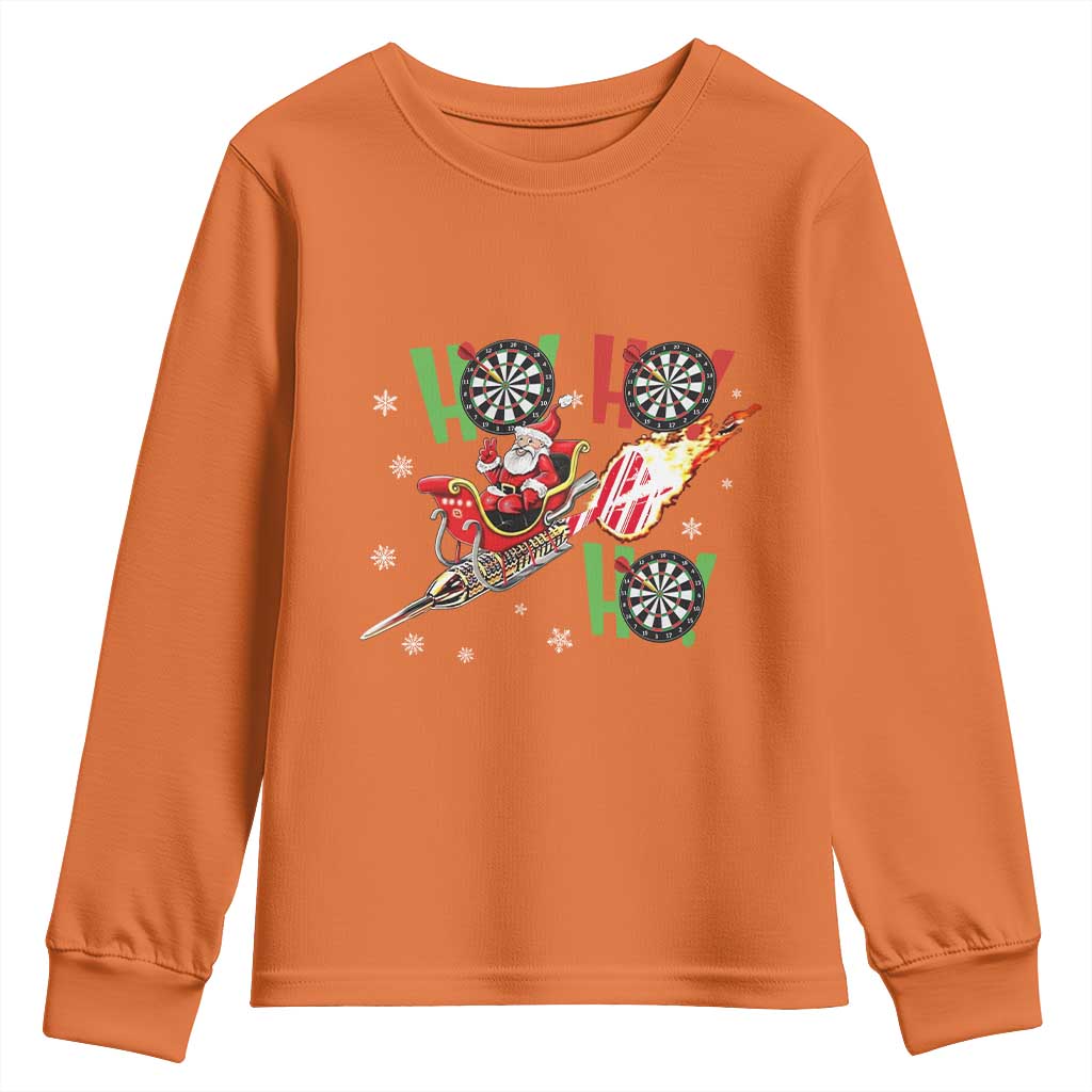 Christmas Dart Game Youth Sweatshirt Funny Ho Ho Ho Dart Player Holiday Gift - Wonder Print Shop