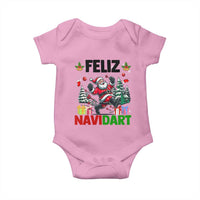 Dartist Feliz Navidart Baby Onesie Funny Santa Running From Darts Christmas Gift - Wonder Print Shop