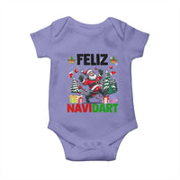 Dartist Feliz Navidart Baby Onesie Funny Santa Running From Darts Christmas Gift - Wonder Print Shop