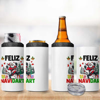 Dartist Feliz Navidart 4 in 1 Can Cooler Tumbler Funny Santa Running From Darts Christmas Gift - Wonder Print Shop