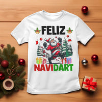 Dartist Feliz Navidart T Shirt Funny Santa Running From Darts Christmas Gift - Wonder Print Shop