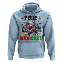 Dartist Feliz Navidart Hoodie Funny Santa Running From Darts Christmas Gift - Wonder Print Shop