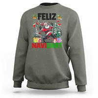 Dartist Feliz Navidart Sweatshirt Funny Santa Running From Darts Christmas Gift - Wonder Print Shop