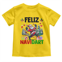 Dartist Feliz Navidart Toddler T Shirt Funny Santa Running From Darts Christmas Gift - Wonder Print Shop