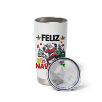 Dartist Feliz Navidart Tumbler Cup Funny Santa Running From Darts Christmas Gift - Wonder Print Shop