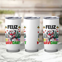Dartist Feliz Navidart Tumbler Cup Funny Santa Running From Darts Christmas Gift - Wonder Print Shop