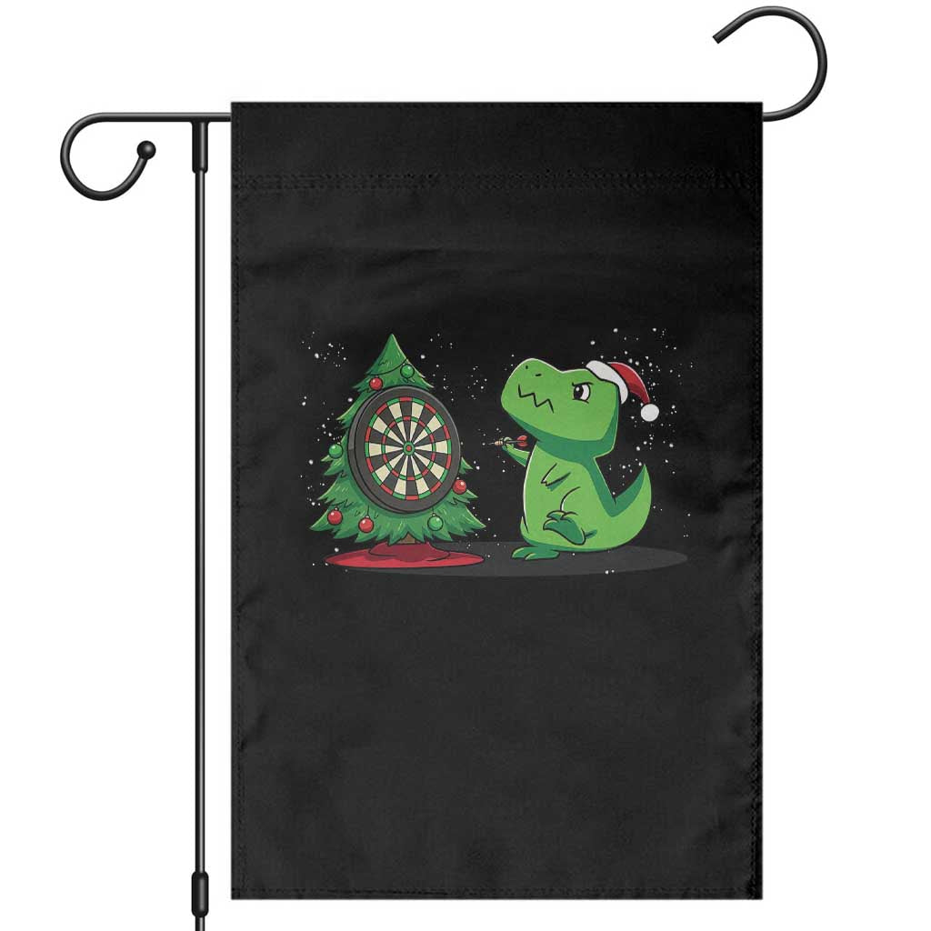 Christmas Dinosaur Dart Player Garden Flag Funny Dino Lover - Wonder Print Shop