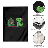 Christmas Dinosaur Dart Player Garden Flag Funny Dino Lover - Wonder Print Shop