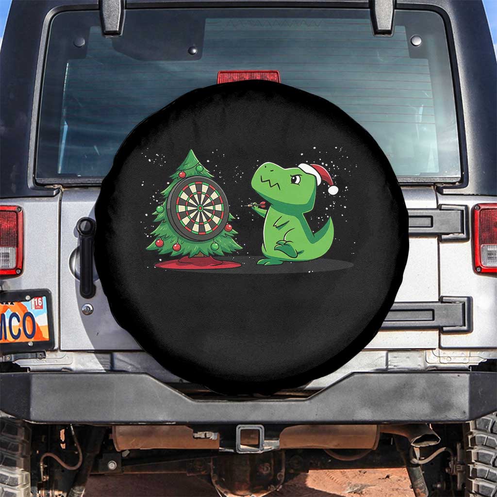 Christmas Dinosaur Dart Player Spare Tire Cover Funny Dino Lover - Wonder Print Shop